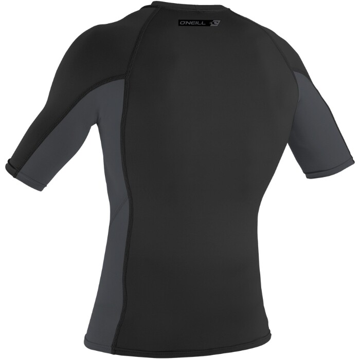 2024 O'Neill Mens Premium Skins Short Sleeve Rash Vest 4169B - Black / Graphite